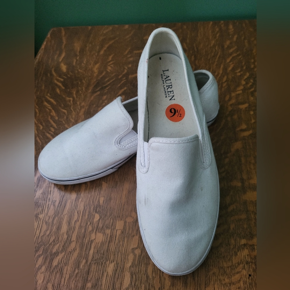 Lauren Ralph Lauren canvas slip ons
